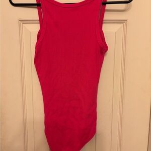 Lulu's Vibrant Pink Sleeveless Bodysuit